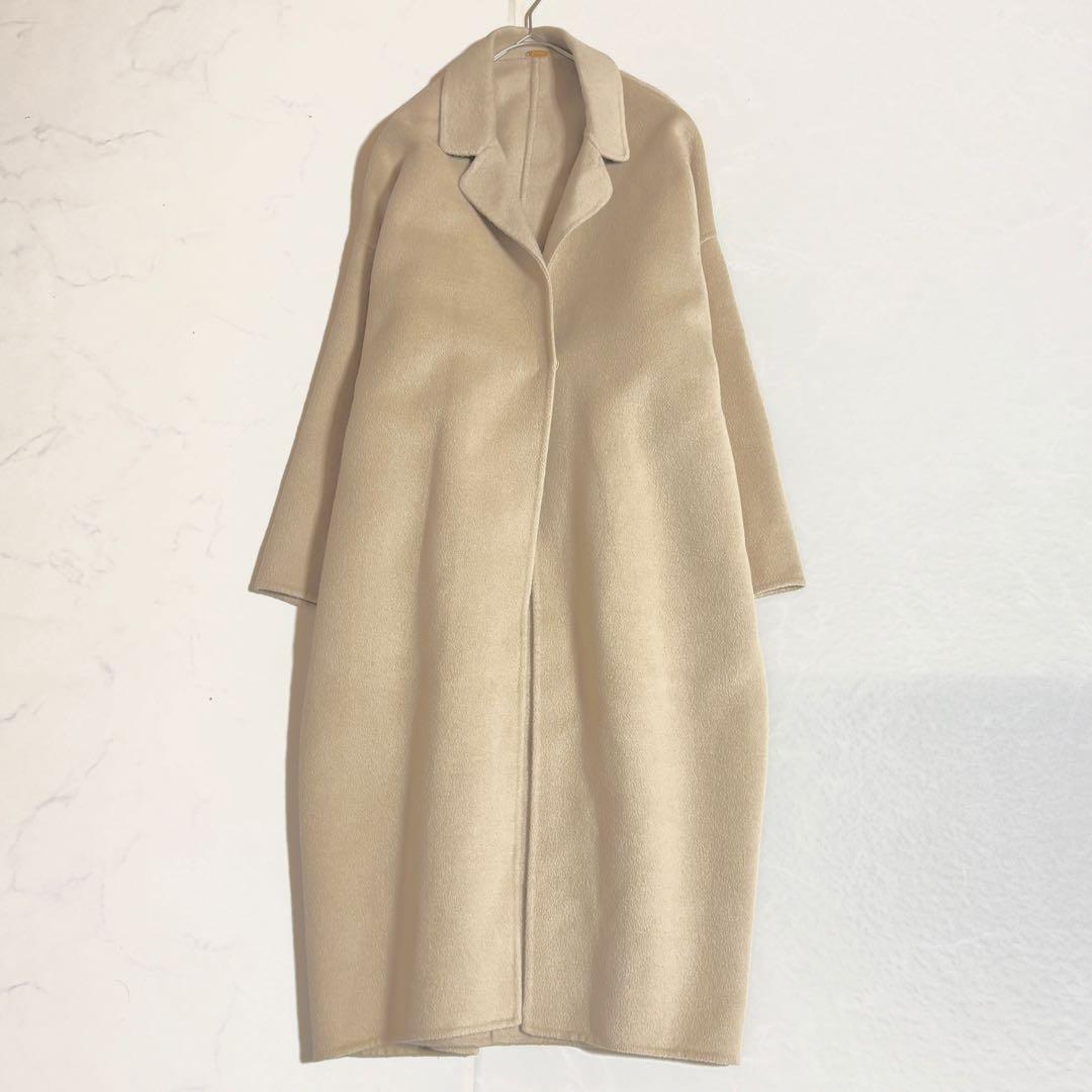 美品✨ミューズドゥーズィエムクラス　ウールアンゴラリバーコート　ベージュ
