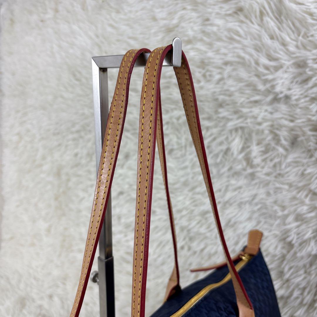ま*う様 美品✨ロベルタピエリ トートバッグ タタミ ヌメ革 ネイビー ビジネス
