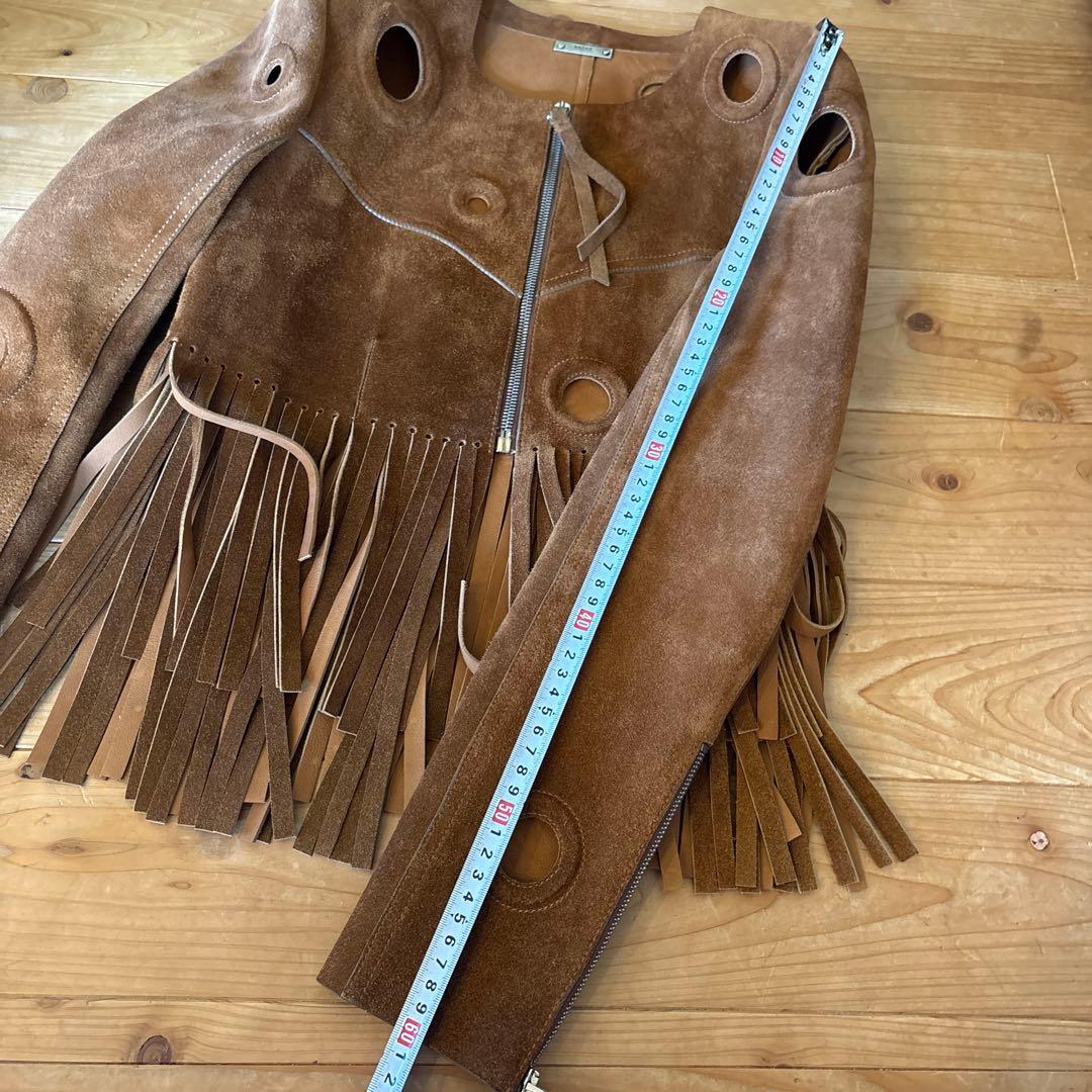 BALLY 革ジャケット　レザージャケット　ウエスタン　フリンジ