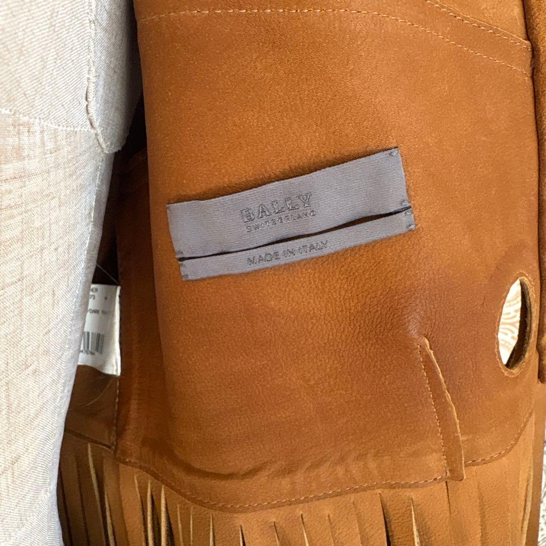 BALLY 革ジャケット　レザージャケット　ウエスタン　フリンジ
