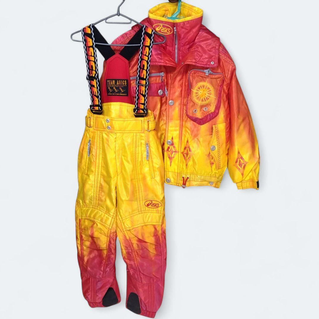 【セットアップ 日本製】アシックス スノボウェア スキーウェア 上下セット