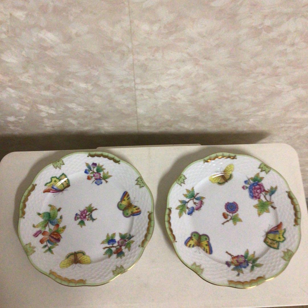 ヘレンド　ビクトリアブーケ　ケーキプレート　2枚