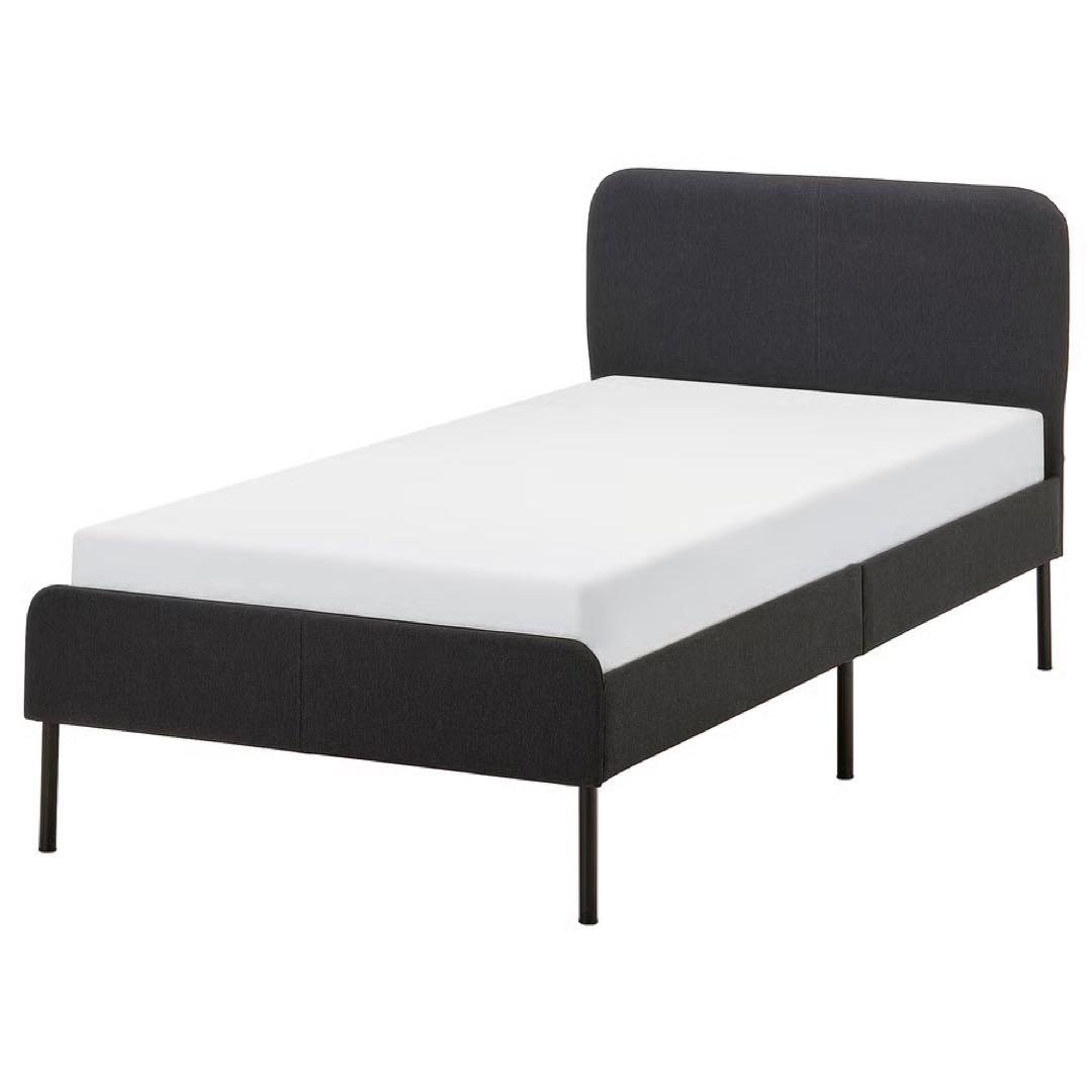 シングルベッドフレーム ダークグレー　IKEA