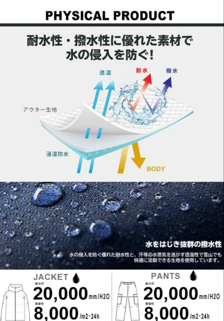 新品　ヒマラヤ　スノーウェア 上下セット セパレート セットアップ ボードウェア