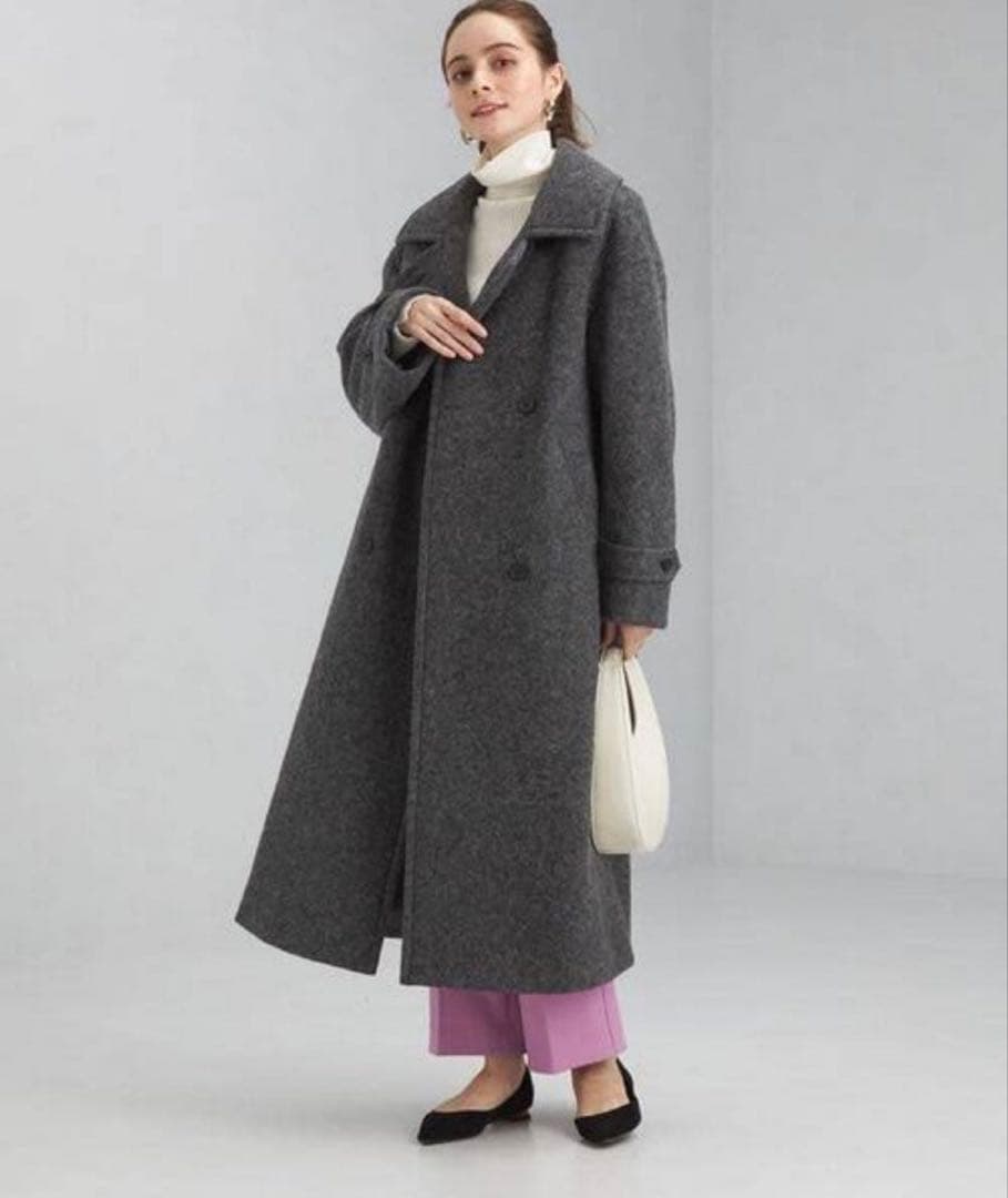 美品グリーンレーベルリラクシング ジェネラルロングコート