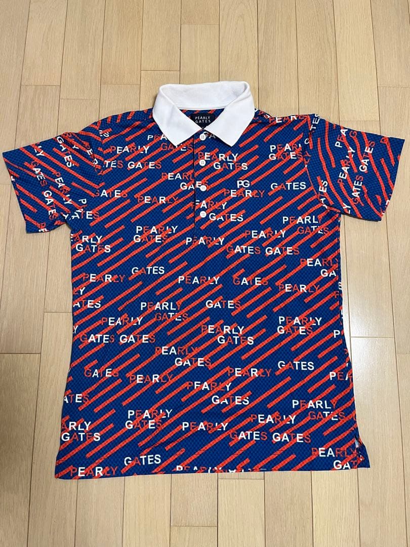 PEARLY GATES ポロシャツ 青赤　サイズ4
