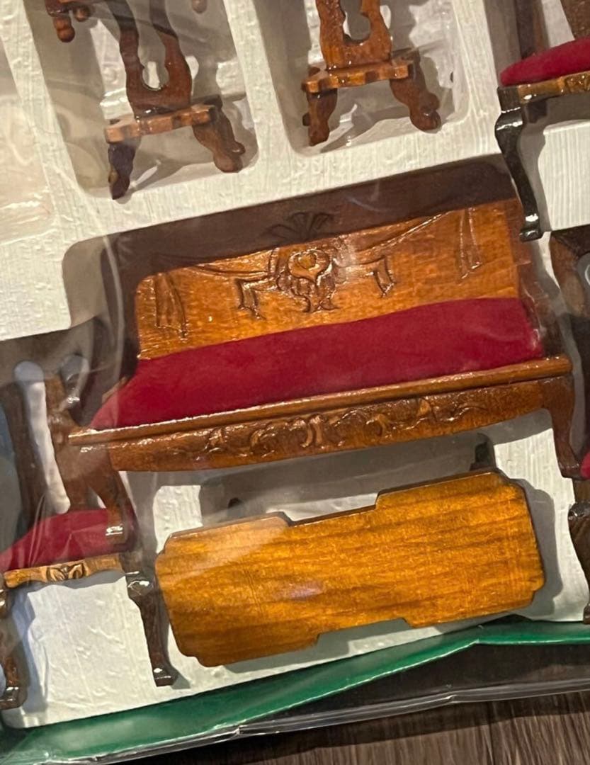 昭和レトロ 豪華ミニチュア家具 ドールハウス 3箱セット木製 洋風 アンティーク