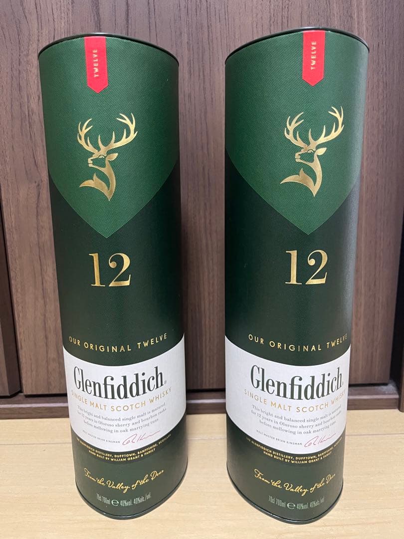 【マロン】Glenfiddich 12年 シングルモルトウイスキー　2本