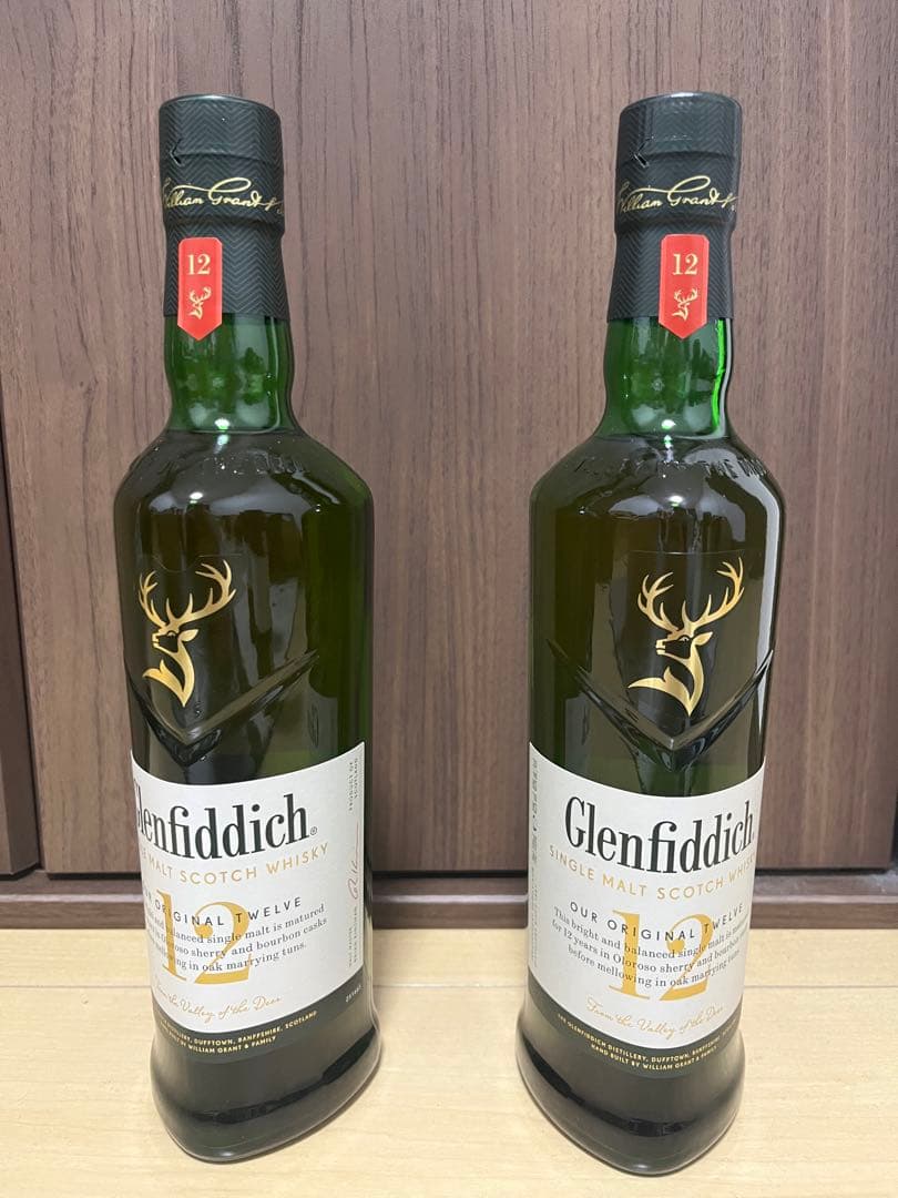 【マロン】Glenfiddich 12年 シングルモルトウイスキー　2本