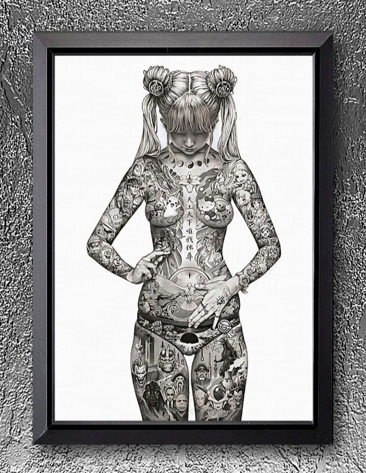 大友昇平・アート【A4サイズ写真ポスターフレーム付き4点セット】ポスター