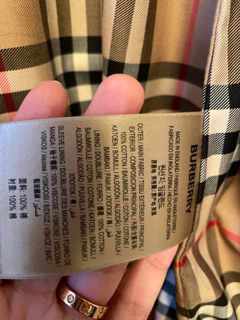 BURBERRY ロング ウォータールーヘリテージ トレンチコート　バーバリー