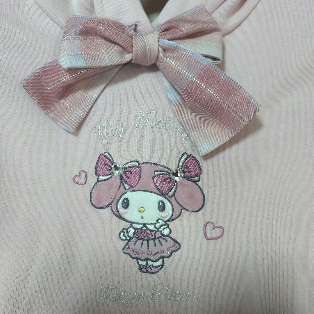 ＊naano＊♪メゾピアノ【おめかしマイメロディ】裾プリーツ パーカワンピ