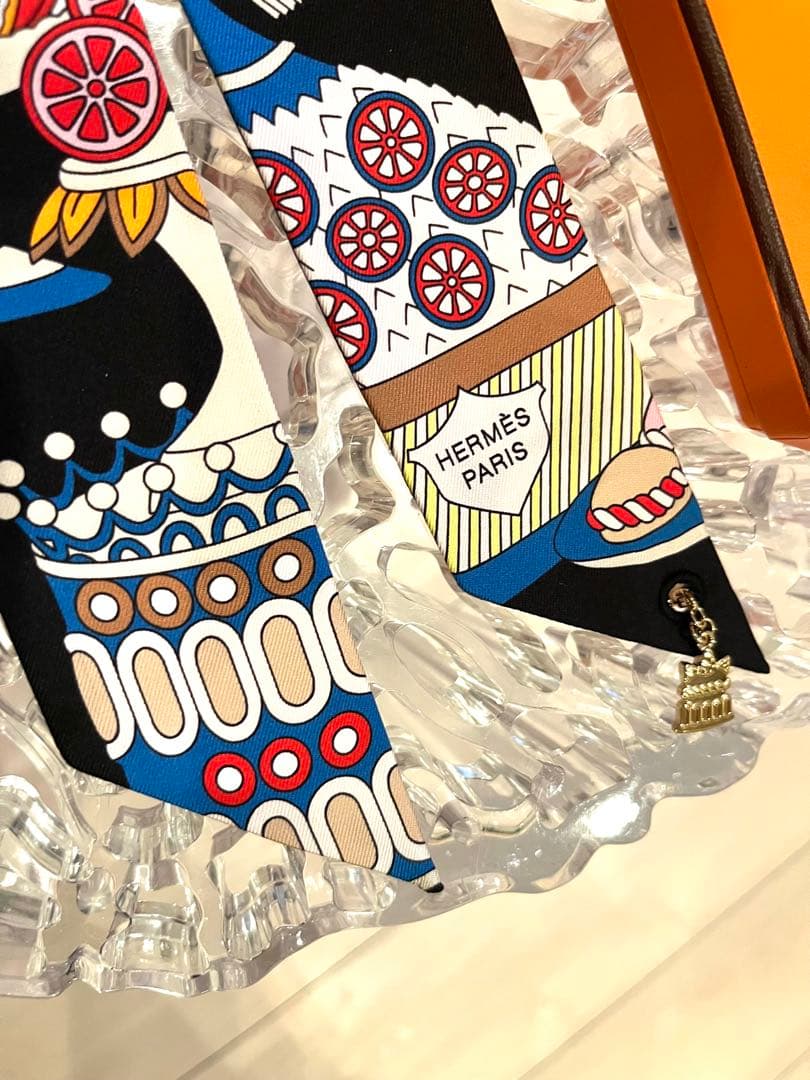 HERMÈS エルメス ツイリー チャーム パティスリーフランセーズ ❤️ブラック