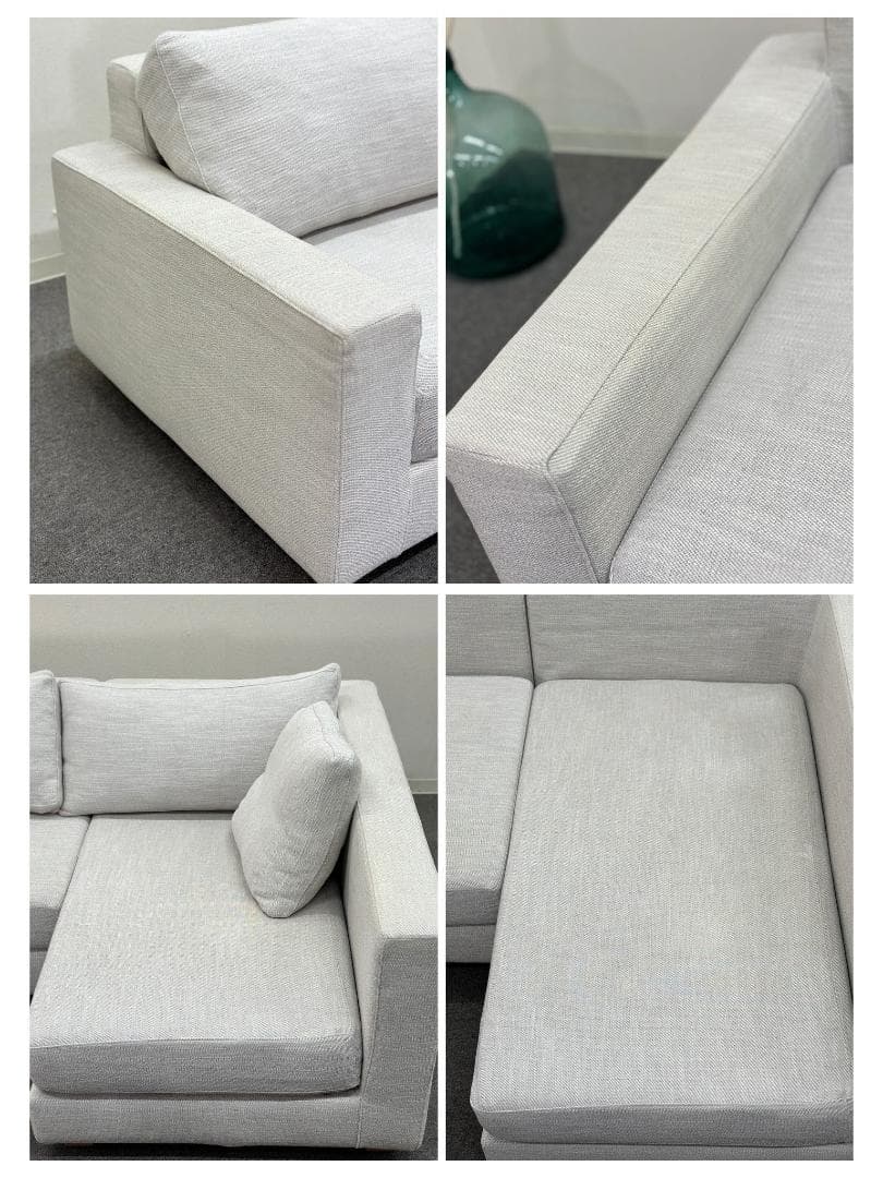 HUKLA/フクラ■REGATO　コーナーソファ　2人掛け　カウチ　ライトグレー