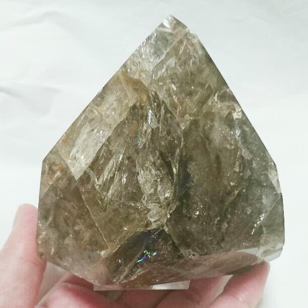 ブラジル産 スモーキーエレスチャル水晶 ジャカレー水晶 原石 797g