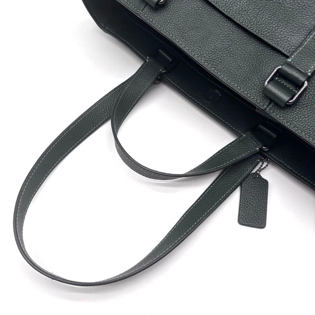 ✨極美品✨コーチ　トートバッグ　ハドソン　ダブルハンドル　2way　グリーン