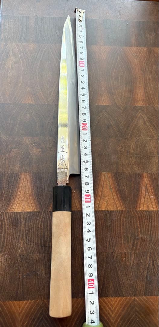 正本総本店　玉青鋼　切付　柳刃　270mm 9寸包丁　和包丁　研ぎ済　水牛柄