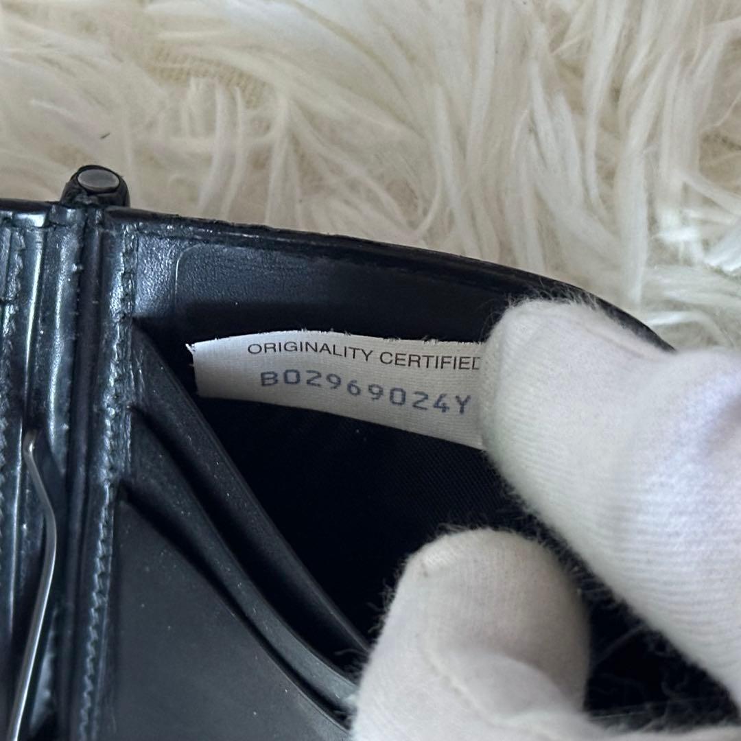 ✨️美品✨️ ボッテガヴェネタ マネークリップ イントレチャート レザー ブラック