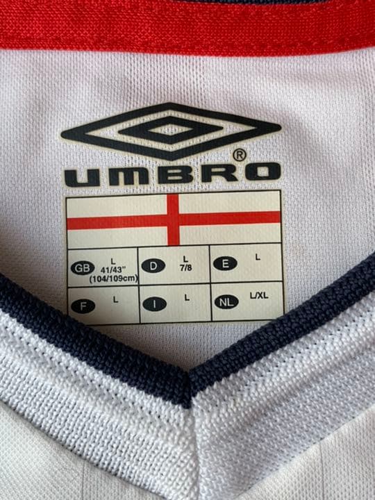 '02 イングランド レプリカユニ'01-'03着用 UMBRO