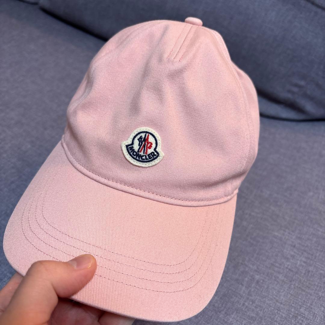 モンクレールキャップ　ピンク　サイズ55-62センチ