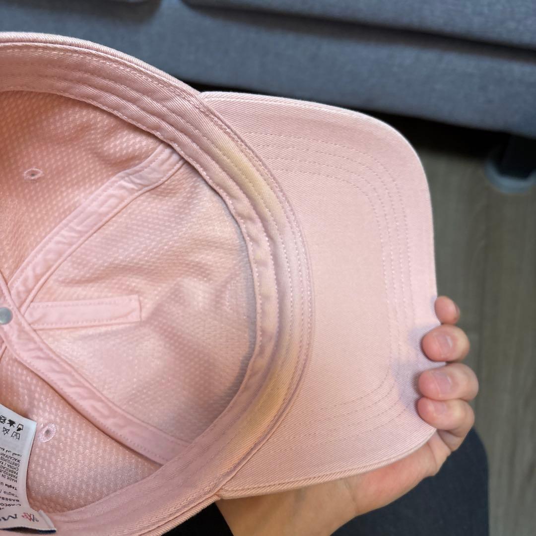 モンクレールキャップ　ピンク　サイズ55-62センチ