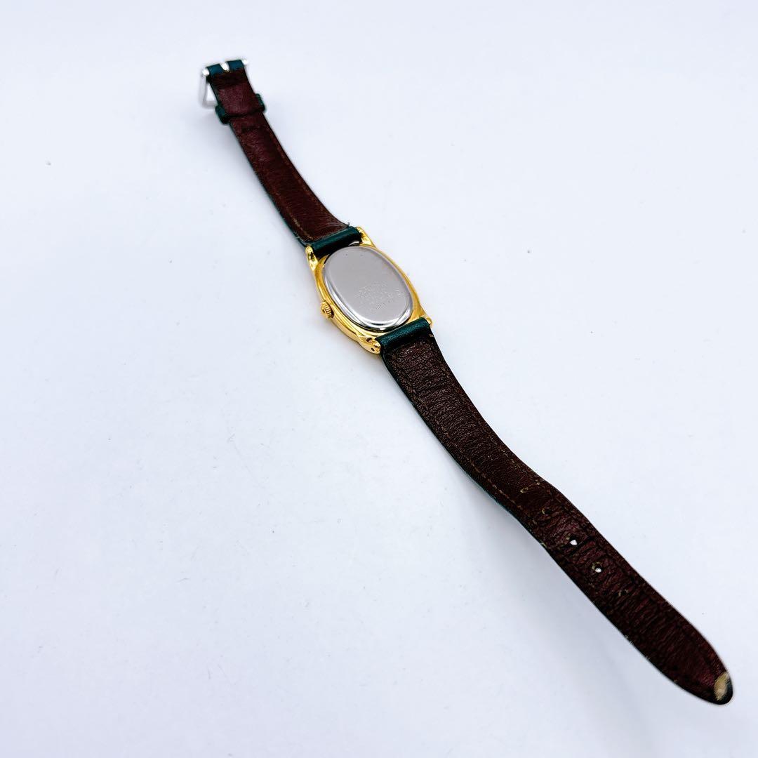 稼働品 SEIKO ゴールド グリーン 腕時計 N 電池交換済 レディース