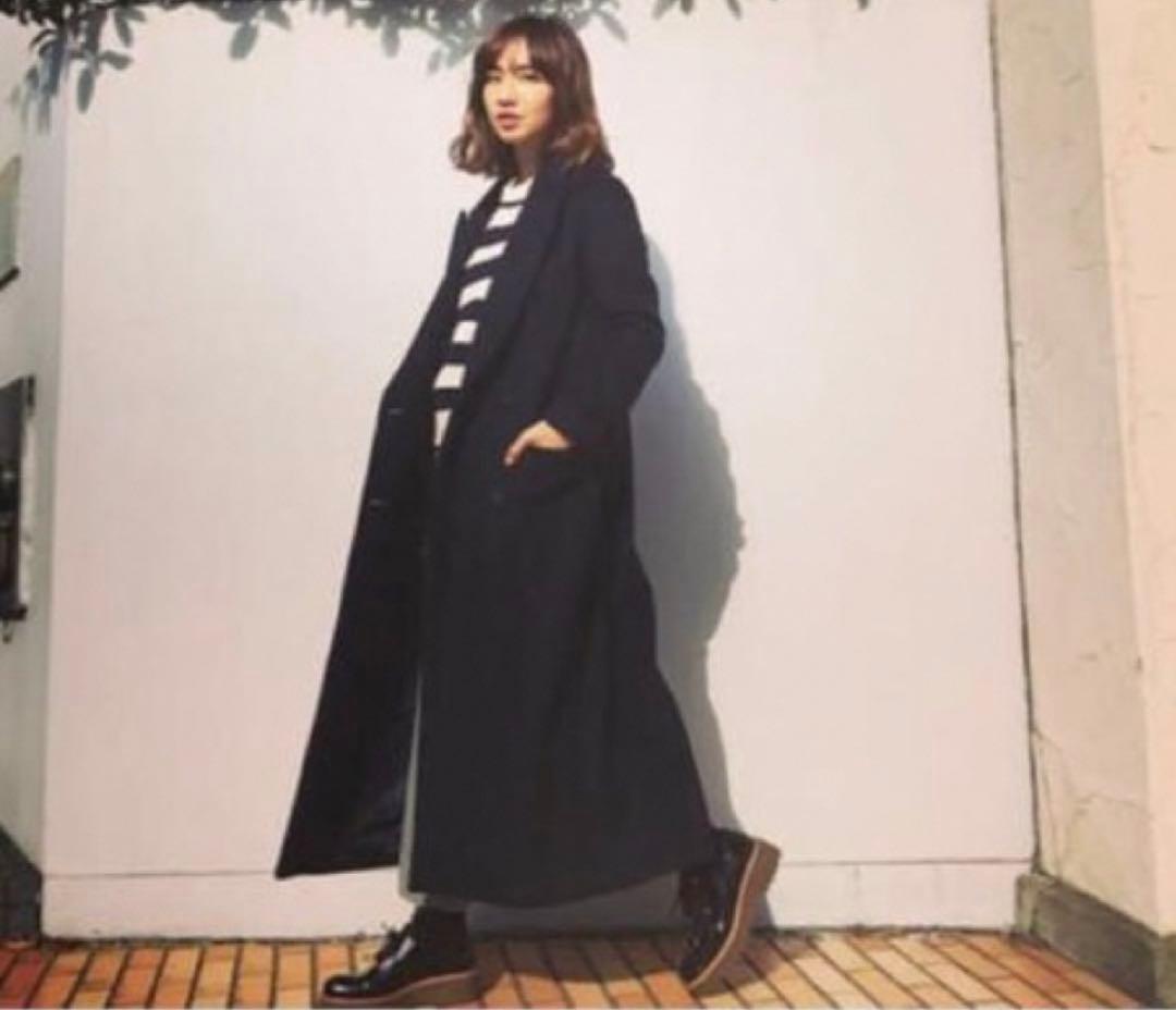 最終値下げドゥーズィエムクラス マキシ丈 ダブル コート ネイビー人気完売品