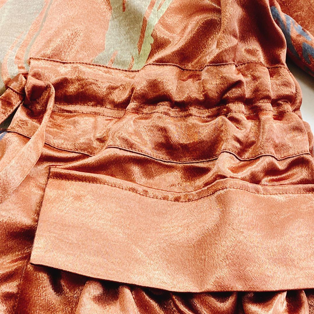 極美品 エイココンドウ ロングコート フーディ 光沢感 パーカー