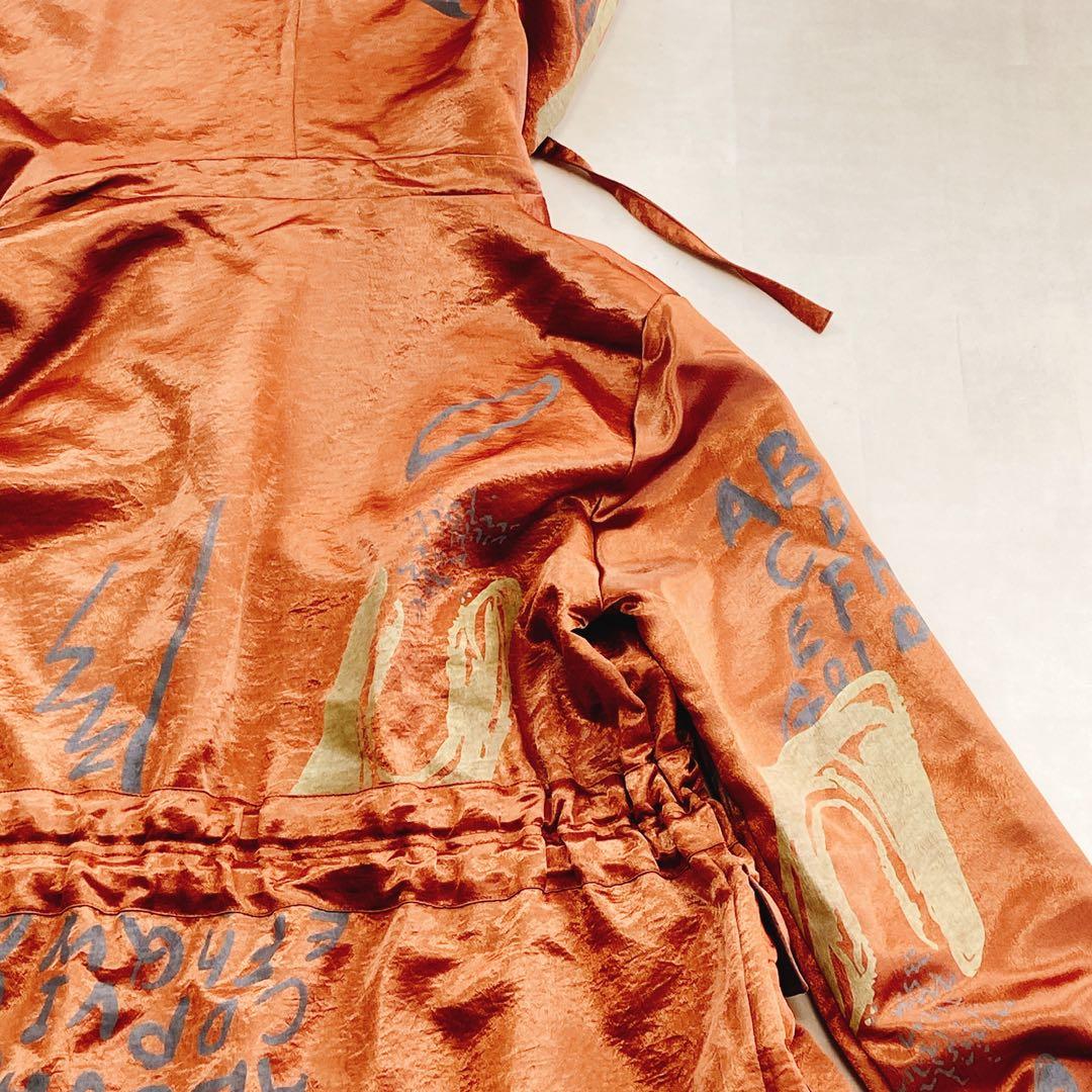 極美品 エイココンドウ ロングコート フーディ 光沢感 パーカー