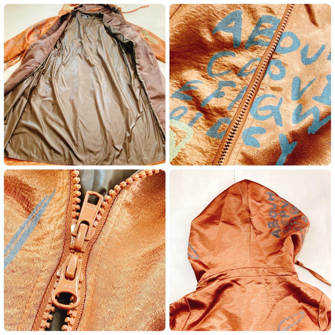 極美品 エイココンドウ ロングコート フーディ 光沢感 パーカー