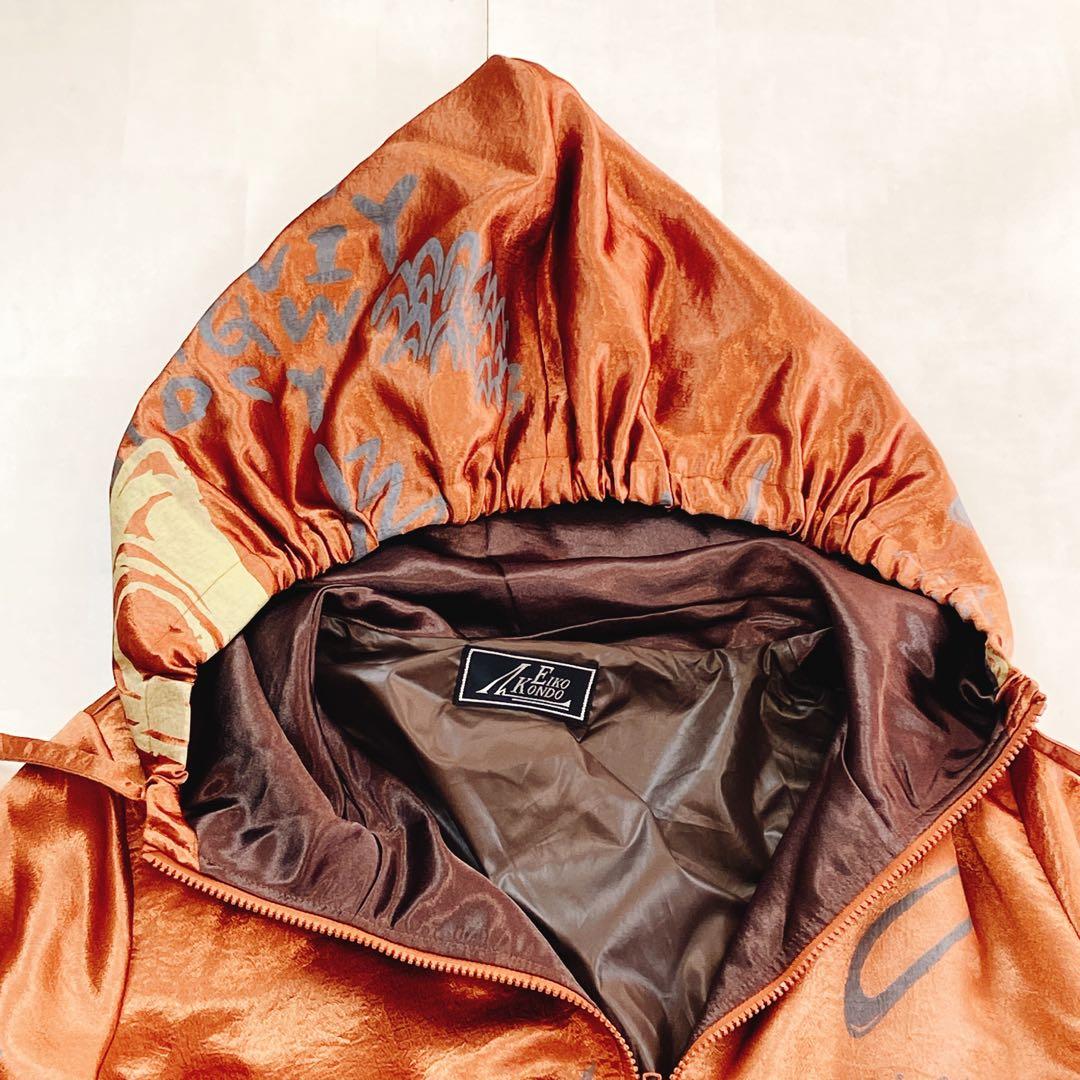 極美品 エイココンドウ ロングコート フーディ 光沢感 パーカー