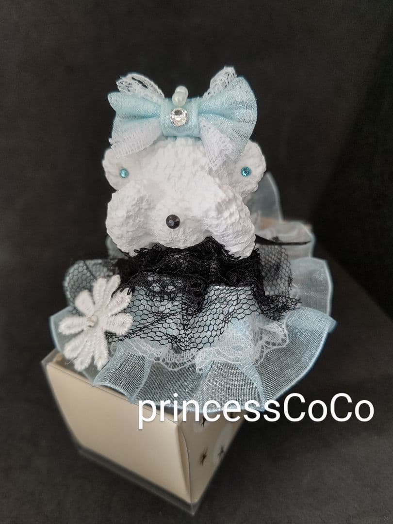 置き型◼️アロマストーン◼️ドレスくまちゃん・ペアーset