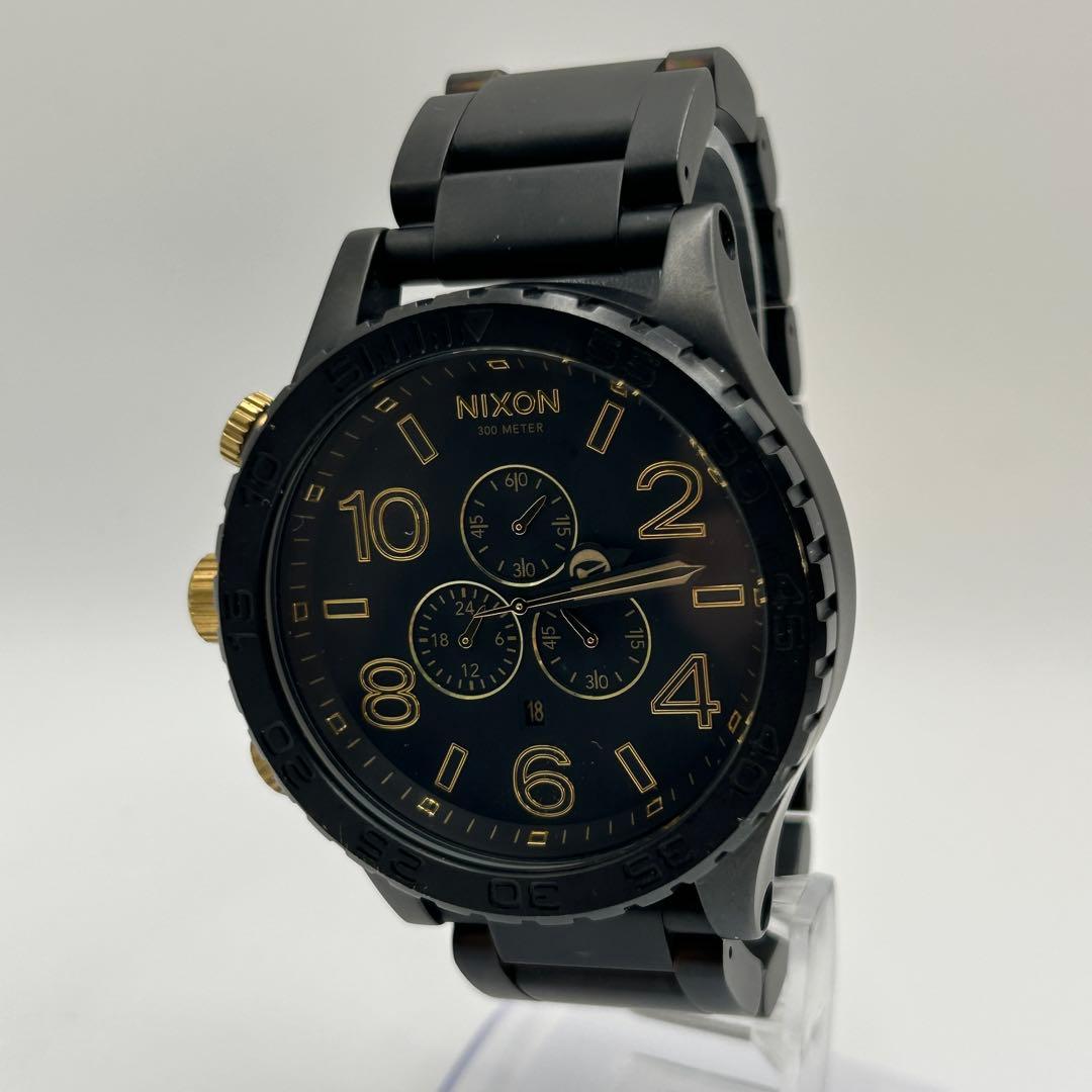 NIXON クロノグラフ 腕時計 ブラック/ゴールド