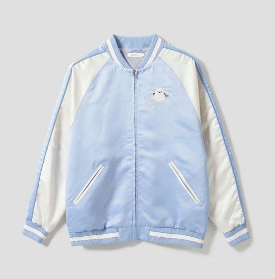 シマエナガ｜刺繍スカジャン 男女兼用 XL