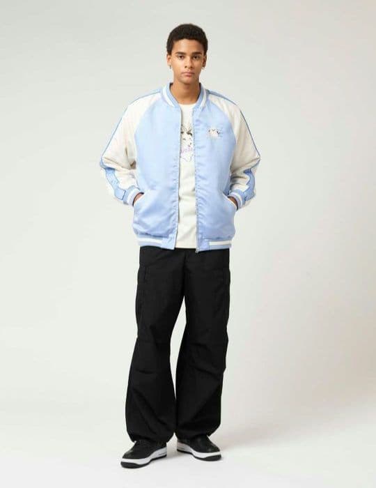 シマエナガ｜刺繍スカジャン 男女兼用 XL