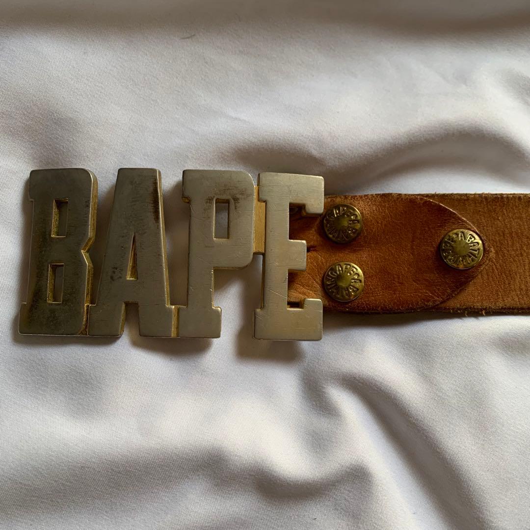 BAPE バックル レザーベルト