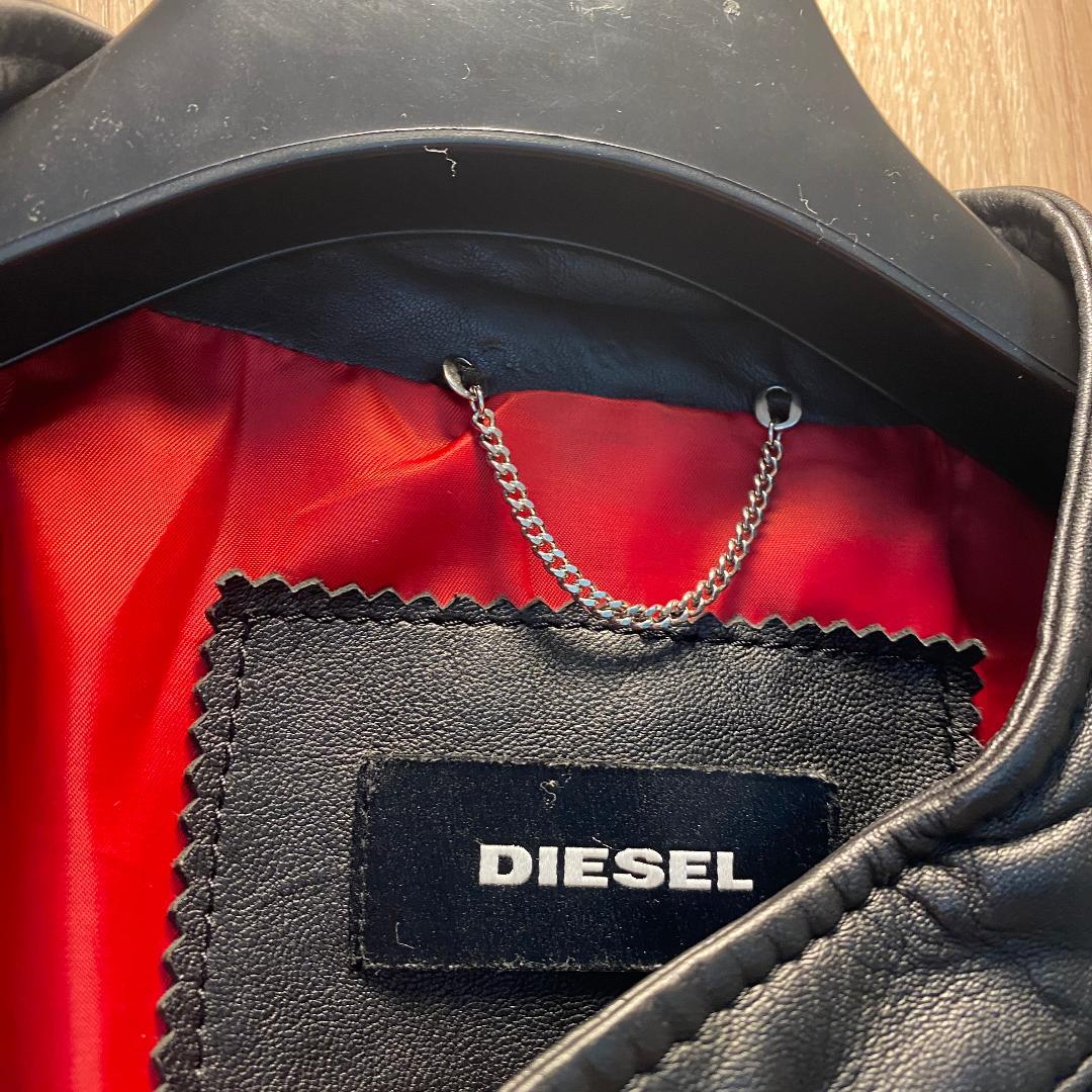 【美品】ディーゼル ラムレザー ライダース Mサイズ ブレイブマン ブラック