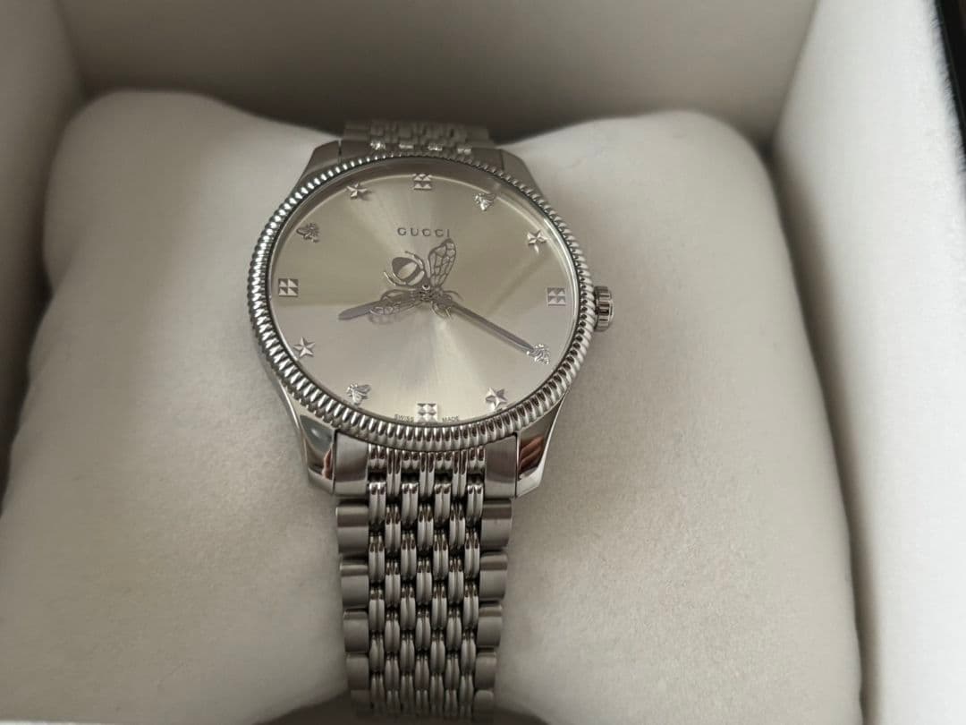 グッチ　時計YA1264153（シルバーダイヤル、シルバーステンレスベルト）