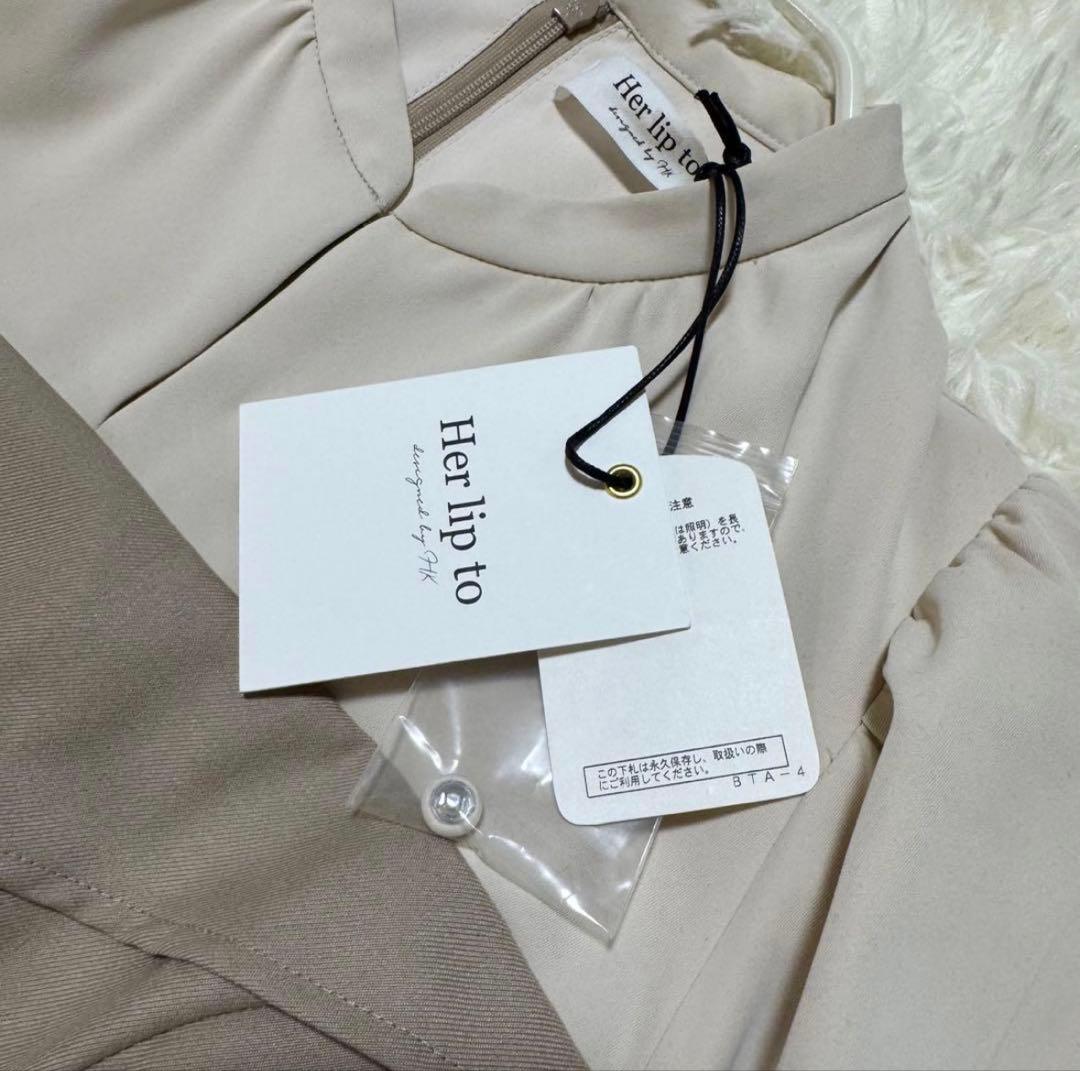 未使用タグ付き✨️ Herlipto Bicolor Draped Dress