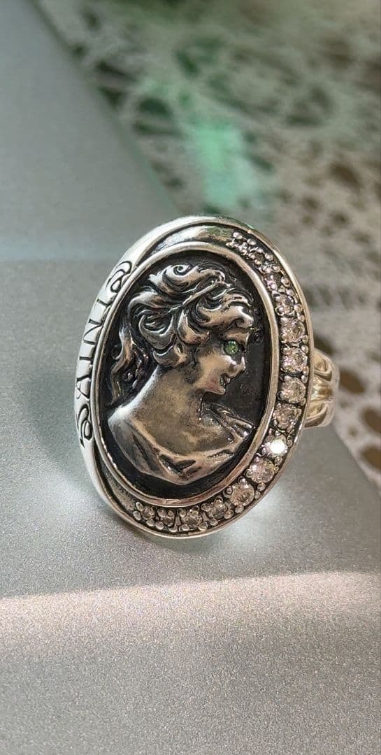 BV20　SAINTS 925銀製 リング 女神 カメオ　リング指輪