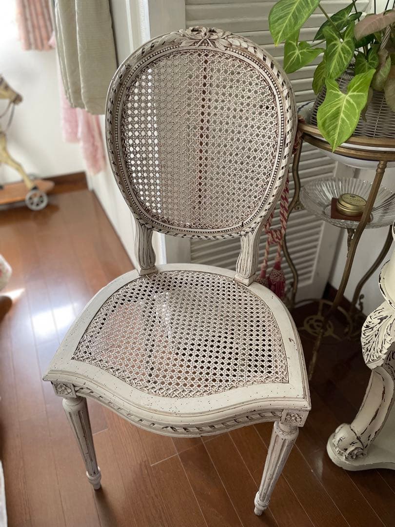 最終売切り価格❣️♡フランスアンティーク ラタン チェア♡フランスアンティーク家具