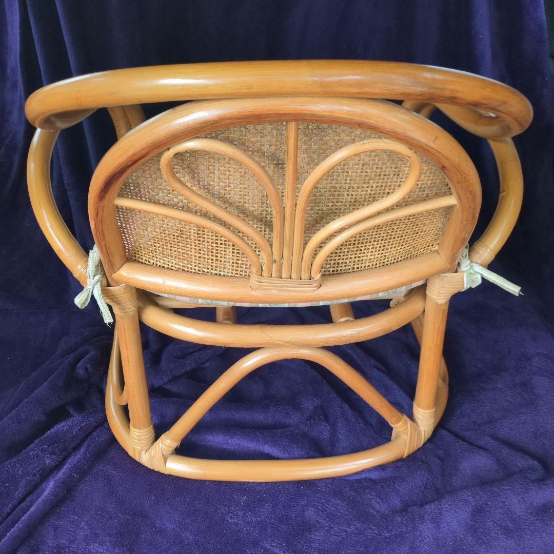 ラタンチェア　ローチェア　籐製　ラタン製　ラタン　チェア　2脚