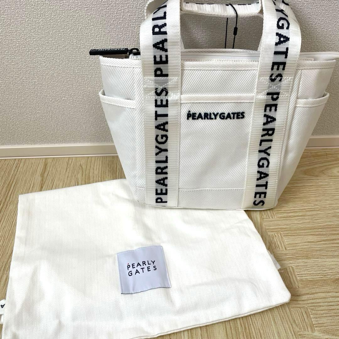 新品未使用　パーリーゲイツ　カートバッグ　ラウンドバッグ　ゴルフバッグ　ホワイト