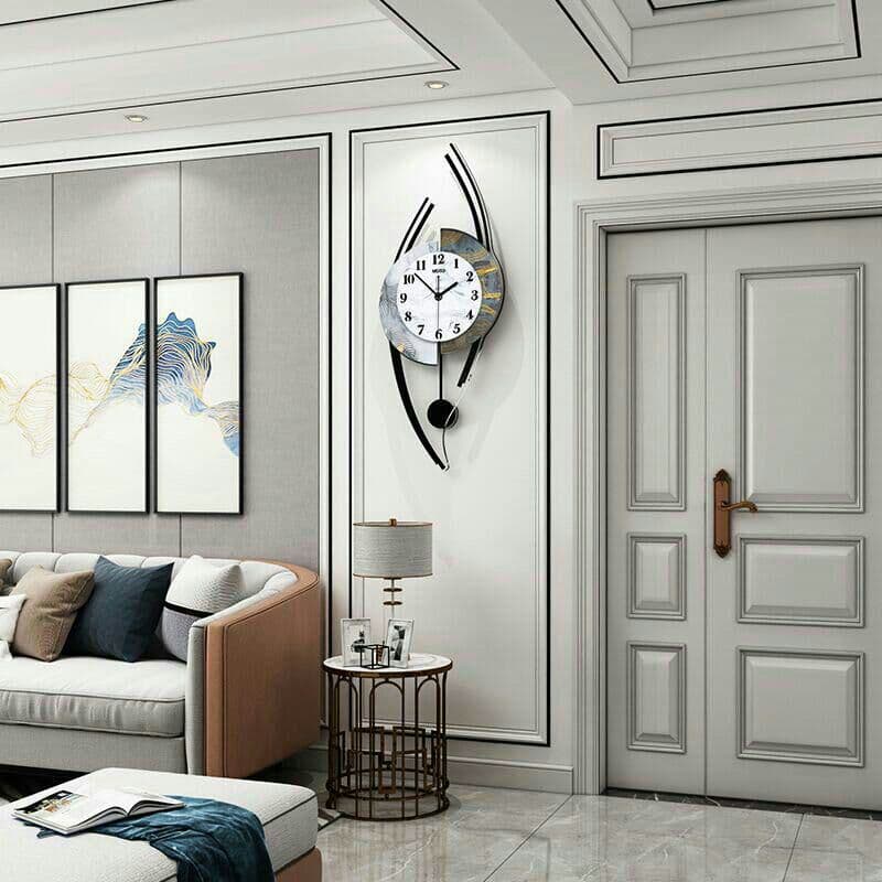 北欧の現代のミニマリズムリビングルームの壁時計時計時計のマーサー光3+