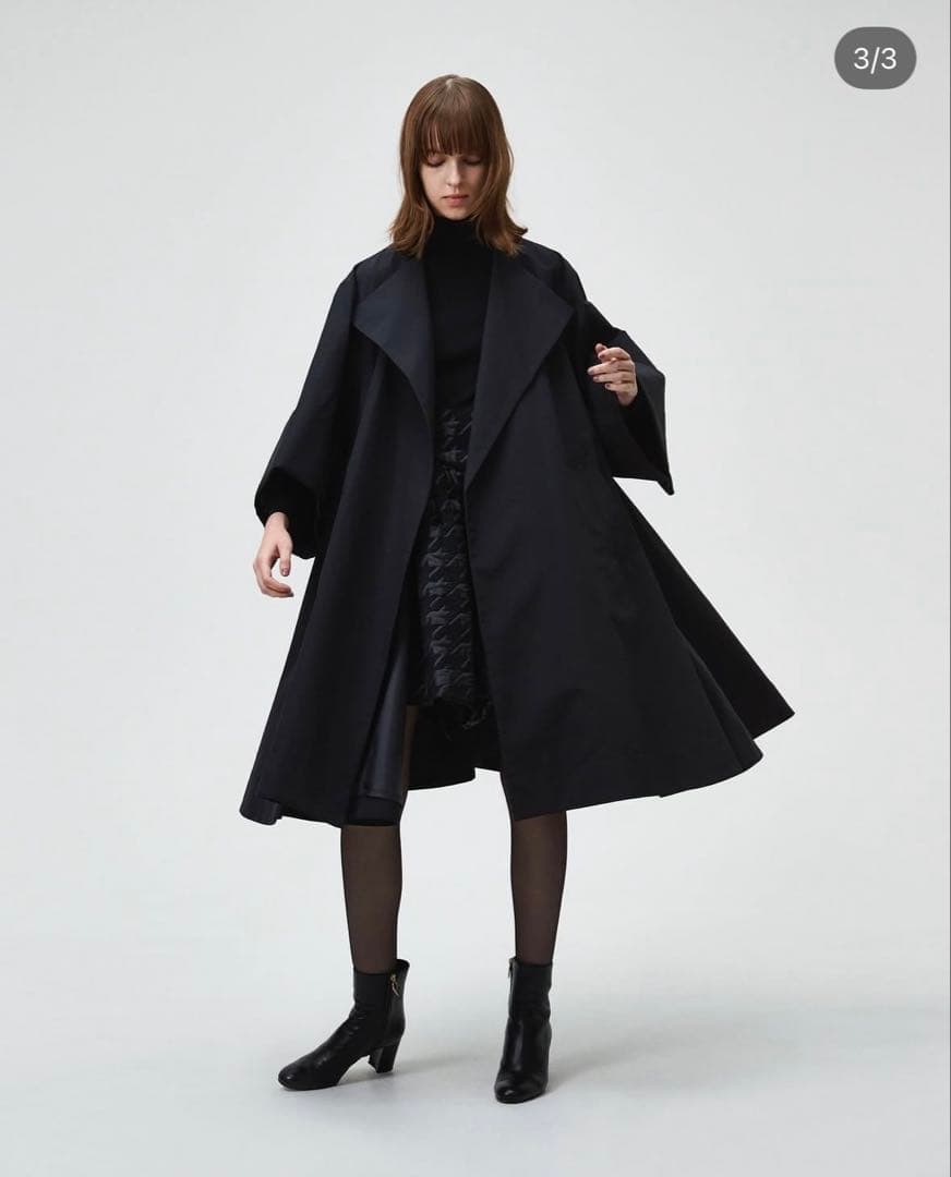 Cygneシーニュ☆ウールAラインボリューミーフレアコートPatricia w☆