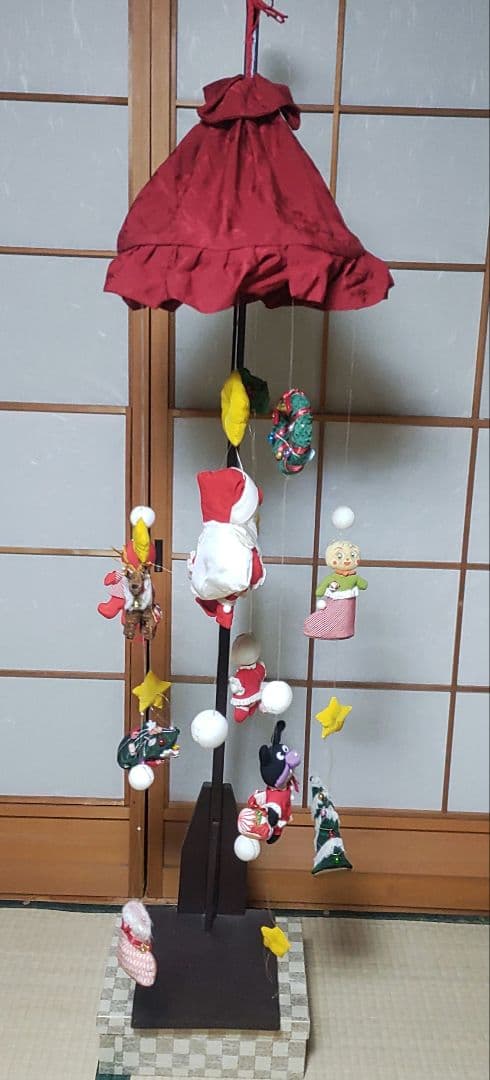 ～クリスマス仕様～ちりめん細工　吊り飾り　クリスマス　聖夜　あんぱんまん小物