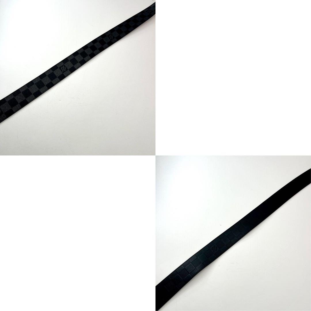 近年モデル✨　ルイヴィトン ダミエ　アンフィニ　 ベルト　LVロゴ　ブラック