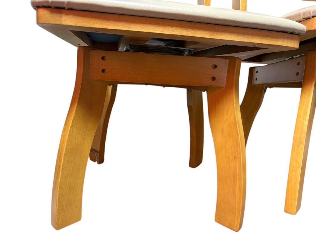 ニトリ 回転式ダイニングチェア 2脚セット　ナチュラルウッド