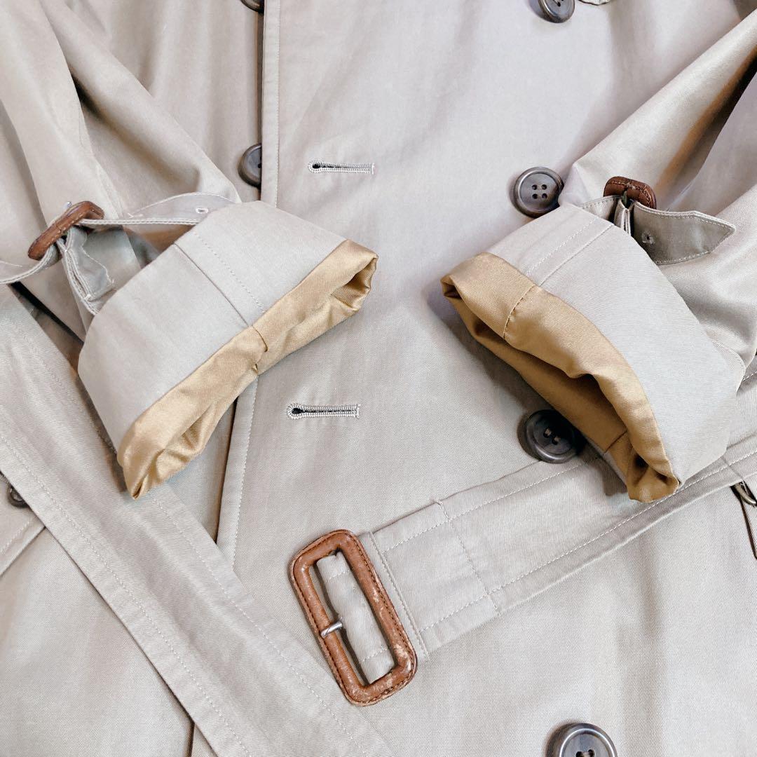 バーバリー トレンチコート ダブル ロング ベージュ ノバチェック コットン