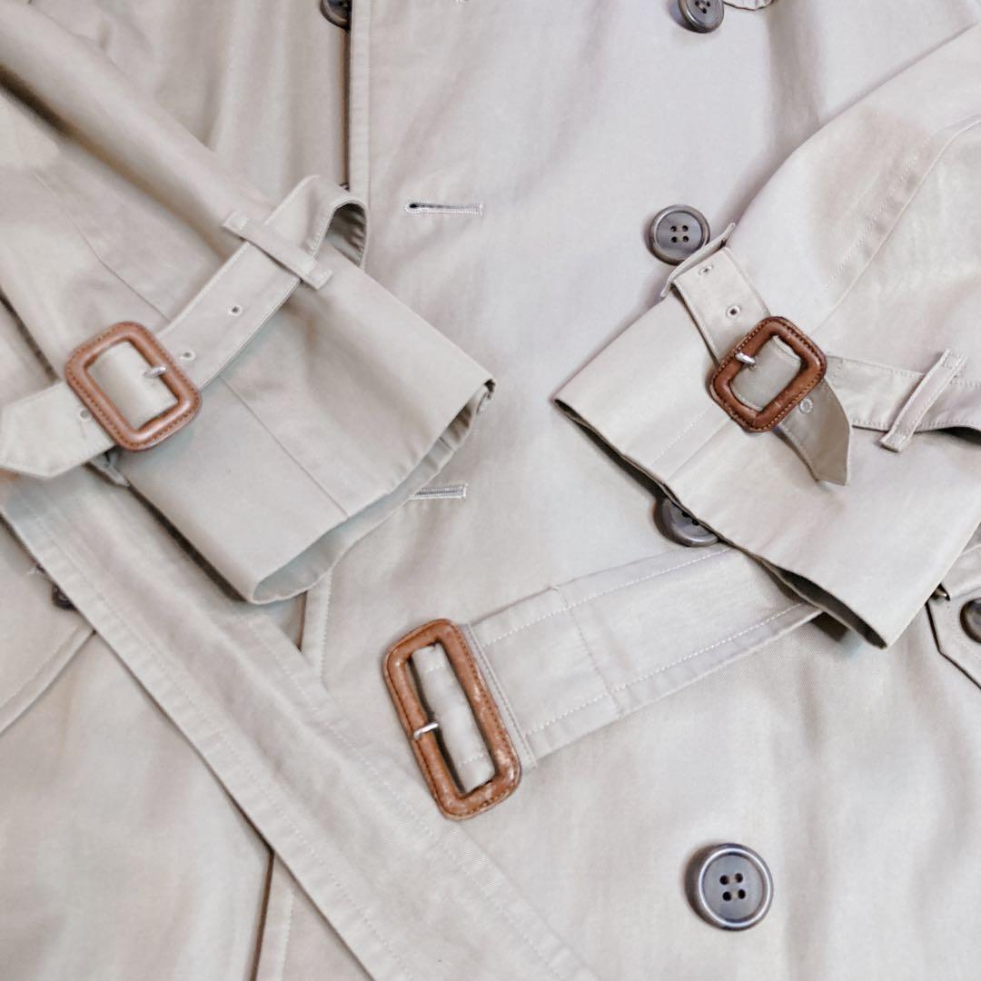 バーバリー トレンチコート ダブル ロング ベージュ ノバチェック コットン